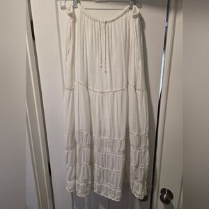 Hollister Cotton Tiered Maxi Skirt